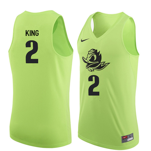 Men #2 Louis King Oregon Ducks College Basketball Jerseys Sale-Electric Green